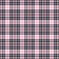 Pink tartan seamless vector patterns. Checkered plaid texture. Geometrical square background for fabric