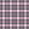 Pink tartan seamless vector patterns. Checkered plaid texture. Geometrical square background for fabric Royalty Free Stock Photo