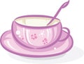 Pink tea cup