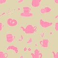 Pink tea pattern