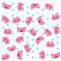 Pink teddy bear background