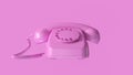 Pink Telephone Vintage Retro