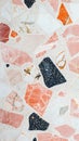 Pink terrazzo floor pattern vertical background Royalty Free Stock Photo