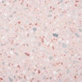 Pink terrazzo pattern composed of irregularly shaped marble chips in shades of white, Royalty Free Stock Photo