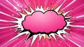 pink theme exploding pop speech bubble bac ai generated