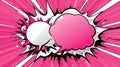 pink theme exploding pop speech bubble bac ai generated