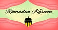 pink theme ramadan kareem greeting card templete islamic big day poster marhaban ya ramadhan