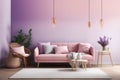 Pink-Themed Living Space