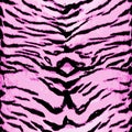 Pink tiger seamless pattern. Animal design. Vector background