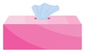 Pink tissue box, icon Royalty Free Stock Photo