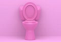 Pink toilet bowl and pink ceramic