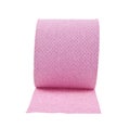 Pink toilet paper isolated on white background Royalty Free Stock Photo