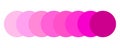 Pink tone circles. Gradient color blend. Saturated ring palette. Vector shade layout. Royalty Free Stock Photo