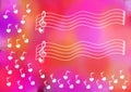 Musical Keys Floating Pink Background