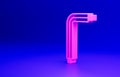 Pink Tool allen keys icon isolated on blue background. Minimalism concept. 3D render illustration