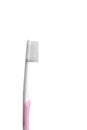 Pink toothbrush isolated on white background. Copy space with clipping path Royalty Free Stock Photo