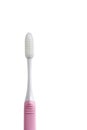 Pink toothbrush isolated on white background. Copy space with clipping path Royalty Free Stock Photo