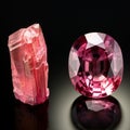 A pink tourmaline gemstone is a stunning, rosy crystal with a delicate, feminine charm, like a rose