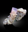 Pink tourmaline with lepidolite mineral specimen crystal from Afghanistan