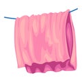 Pink towel icon, cartoon style Royalty Free Stock Photo