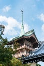 Pink tower of the Daiunin temple in Kyoto