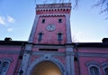 This pink tower is the main entrance to the sea fortress Suomenlinna