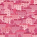 Pink town houses