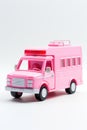 Pink Toy Toy Ambulance White Background Royalty Free Stock Photo