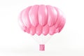 Pink Toy Toy Parachute White Background