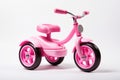 Pink Toy Toy Tricycle White Background