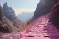 Pink Trailblazers Hikers leaving a trail of pink