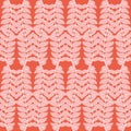 Pink Trailing Leaves Seamless Pattern Background