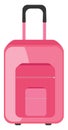 Pink travel suitcase, icon