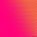 Pink triangle comic style halftone background