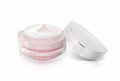 Pink triangle cosmetic jar on