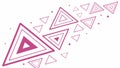 Pink Triangle Geometric Mesh Abstract Background, vector design Generative AI Royalty Free Stock Photo