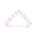 Pink triangle level arch geometric base foundation creative 3d element presentation realistic vector