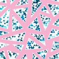 Pink triangle seamless pattern Royalty Free Stock Photo
