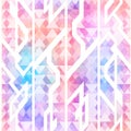 Pink triangle seamless pattern Royalty Free Stock Photo