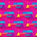 Pink triangle seamless pattern Royalty Free Stock Photo