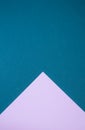 Pink triangular leaf edge on a blue background Royalty Free Stock Photo
