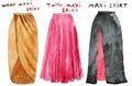 Pink tulle maxi skirt. Wrap yellow . Hand drawn watercolor illustration.