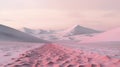 Pink Tundra: A Vray Traced Landscape Of Soft Colors And Mind-bending Patterns