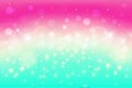 Pink turquoise gradient background for wallpaper design. Cool fluid background. Sunrise sky with stars and sparkles