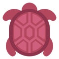 Pink turtle, icon Royalty Free Stock Photo