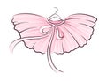 Pink Tutu Skirt with Corrugated Edges on Hanger Vector Illustration