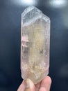 Pink twin kunzite var spodumene crystal