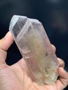 Pink twin kunzite var spodumene crystal