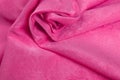 Pink twisted fabric close-up