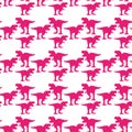 Pink Tyrex Silhouette Pattern